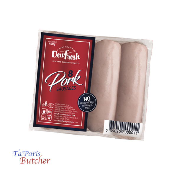Pork sausage Dew fresh taparis butcher malta online shop